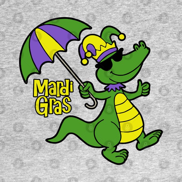 Mardi Gras Alligator by DavesTees